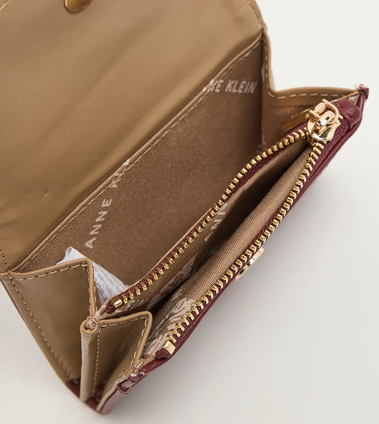 ANNE KLEIN  Anne Klein Logo Detail Flap Wallet for Women | Best Price UAE